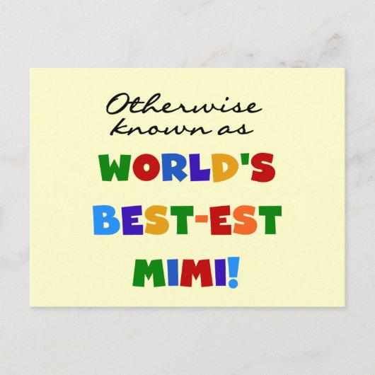 Best-est-Beste Mimi van de wereld de Heldere Briefkaart (Voorkant)