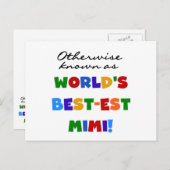 Best-est-Beste Mimi van de wereld de Heldere Briefkaart (Voorkant / Achterkant)