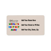 Best-est-Beste Mimi van de wereld de Heldere Etiket (Voorkant)