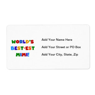 Best-est-Beste Mimi van de wereld de Heldere Etiket