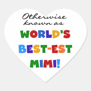 Best-est-Beste Mimi van de wereld de Heldere Hart Sticker