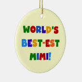 Best-est-Beste Mimi van de wereld de Heldere Keramisch Ornament (Rechts)