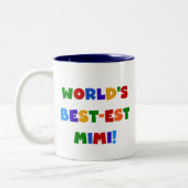 Best-est-Beste Mimi van de wereld de Heldere Tweekleurige Koffiemok (Links)