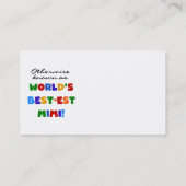 Best-est-Beste Mimi van de wereld de Heldere Visitekaartje (Achterkant)