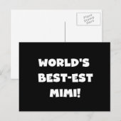 Best-est-Beste Mimi van de wereld de Witte Giften Briefkaart (Voorkant / Achterkant)