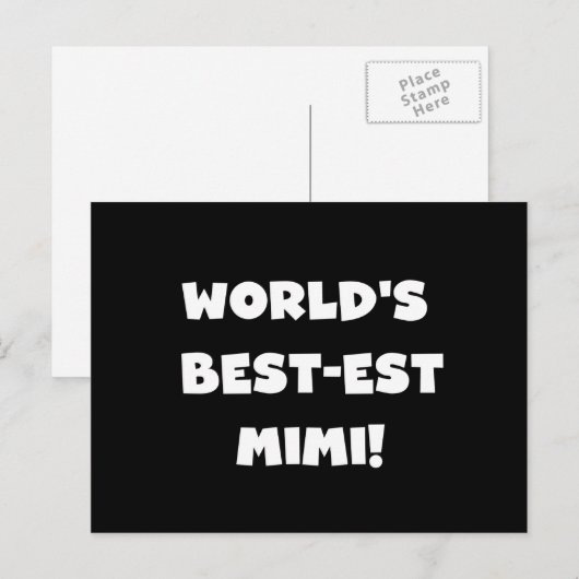Best-est-Beste Mimi van de wereld de Witte Giften Briefkaart (Voorkant / Achterkant)