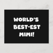 Best-est-Beste Mimi van de wereld de Witte Giften Briefkaart (Voorkant)