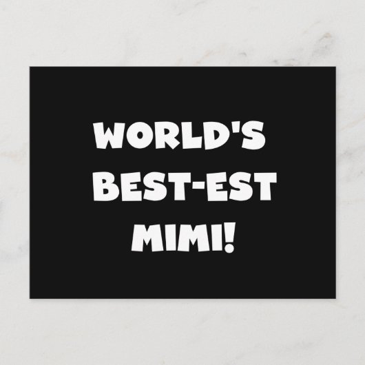 Best-est-Beste Mimi van de wereld de Witte Giften Briefkaart (Voorkant)