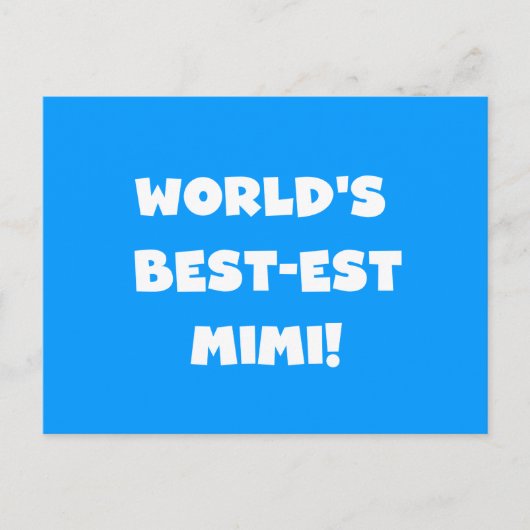 Best-est-Beste Mimi van de wereld de Witte Giften Briefkaart (Voorkant)