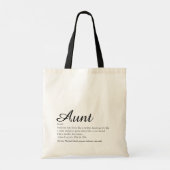 Best Ever Aunt Definition Quote Trendy Script Tote Bag (Achterkant)