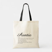 Best Ever Aunt ter wereld, Auntie Definition Scrip Tote Bag (Achterkant)
