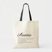 Best Ever Aunt ter wereld, Auntie Definition Scrip Tote Bag (Voorkant)