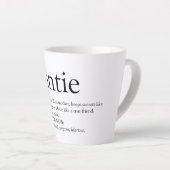 Best Ever Aunt ter wereld, tante Definition Latte Mok (Rechterhoek)