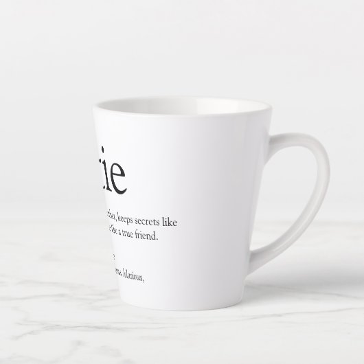 Best Ever Aunt ter wereld, tante Definition Latte Mok (Rechts)