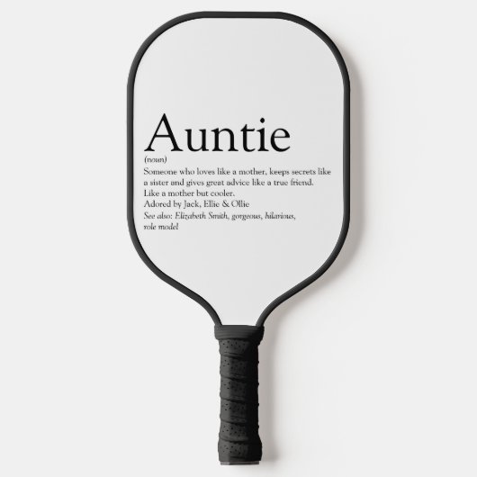 Best Ever Aunt ter wereld, tante Definition Pickleball Paddle (Voorkant)