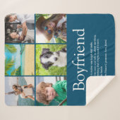 Best Ever Boyvriend 6 Photo Collage Sherpa Deken (Voorkant (horizontaal))