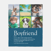 Best Ever Boyvriend Definition 6 Photo Collage Fleece Deken (Voorkant)