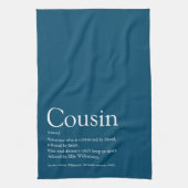 Best Ever Cousin Definition Blue Fun Theedoek (Verticaal)