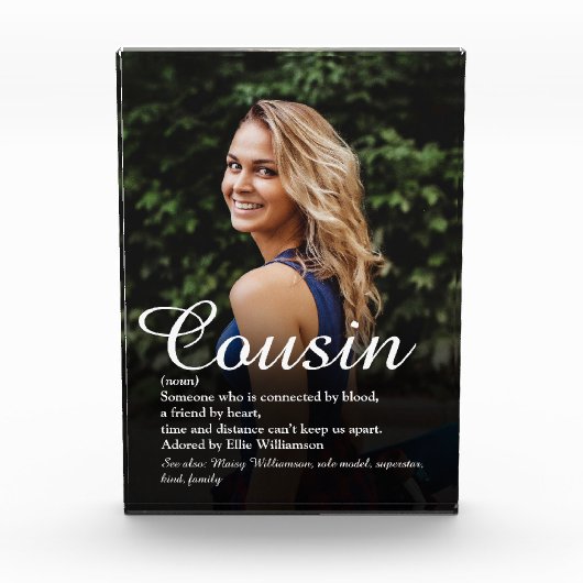 Best Ever Cousin Definition Foto van de wereld (Voorkant)
