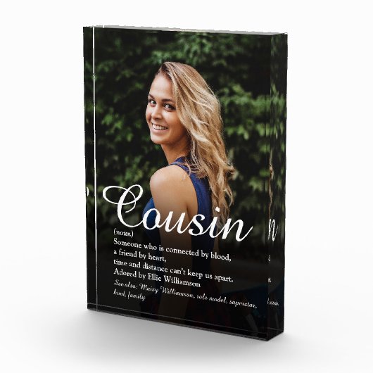 Best Ever Cousin Definition Foto van de wereld (Rechts)