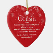 Best Ever Cousin Definition kerstfeestdag Keramisch Ornament (Rechts)