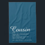 Best Ever Cousin Definition Script Blue van de wer Theedoek<br><div class="desc">Geef je speciale neef een speciaal cadeau om te creëer. Een perfecte manier om hem te shows hoe geweldig hij elke dag is. Ontworpen door: Thisnotme©</div>