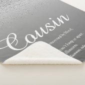 Best Ever Cousin Definition Silver Glitter Sherpa Deken (3/4)