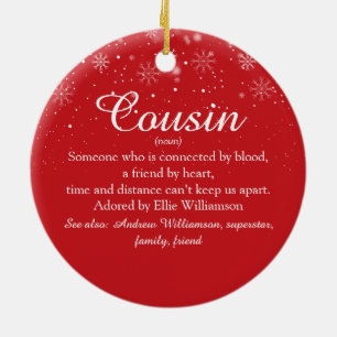 Best Ever Cousin Definition Snowflakes Foto Keramisch Ornament