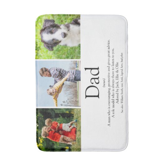 Best Ever Dad Definition Photo Fun Badmat (Voorkant Verticaal)