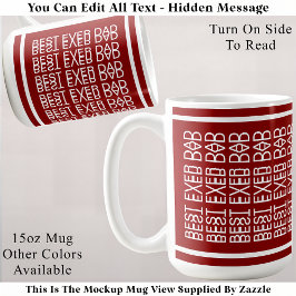 Best Ever Dad Hidden Message 158R Christmas  Koffiemok