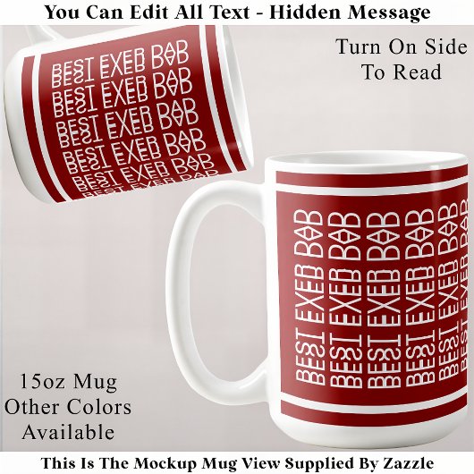 Best Ever Dad Hidden Message 158R Christmas  Koffiemok