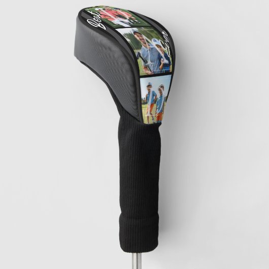 Best Ever Dad Photo Retro Golfheadcover (Schuin)