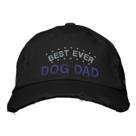 Best Ever Dog Dad Custom Kleur Leuk Gezegde Zwart Geborduurde Pet