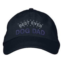 Best Ever Dog Dad Custom Kleur Leuk Gezegde Zwart Geborduurde Pet