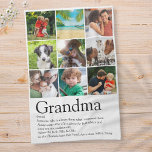 Best Ever Grandma Definition 9 Photo Collage Theedoek<br><div class="desc">Geef je grootmoeder,  oma,  oma,  oma,  oma,  Nan,  Nanny of Abuela een speciaal cadeau aan creëer voor verjaardagen,  Kerstmis,  moederdag of elke dag waarop je wilt shows hoeveel ze voor je betekent. Een perfecte manier om haar te shows hoe geweldig ze elke dag is. Ontworpen door: Thisnotme©</div>