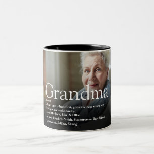Best Ever Grandma, Grandmoeder Definition Foto Tweekleurige Koffiemok