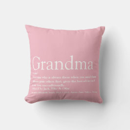 Best Ever Grandma, Grandmoeder Definition roze Kussen