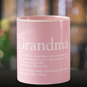 Best Ever Grandma, Grandmoeder Definition roze Tweekleurige Koffiemok