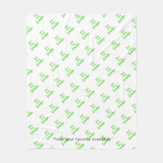 Best Ever Grandpa Blanket – Aangepast cadeau voor  Fleece Deken (Voorkant)