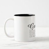 Best Ever Grandpa, Grandad, Papa Definition Script Tweekleurige Koffiemok (Links)