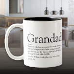 Best Ever Grandpa Grandad Papa Definition wereld Tweekleurige Koffiemok<br><div class="desc">Geef je een persoonlijke onderscheiding voor je speciale grootvader, grootvader, papa of poppen om een unieke gave te creëer voor de dag van Farther, de verjaardagen, de kerst of elke dag waarop je wilt shows hoeveel hij voor je betekent. Een perfecte manier om hem te shows hoe geweldig hij elke...</div>