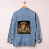 Best Ever Grandpa Since 20XX Simple Elegant Photo Denim Jacket (Hangar)