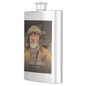 Best Ever Grandpa Since 20XX Simple Elegant Photo Flacon (Links)