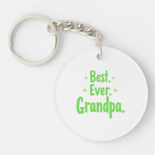 Best Ever Grandpa Sleutelhanger - Custom Gift voor