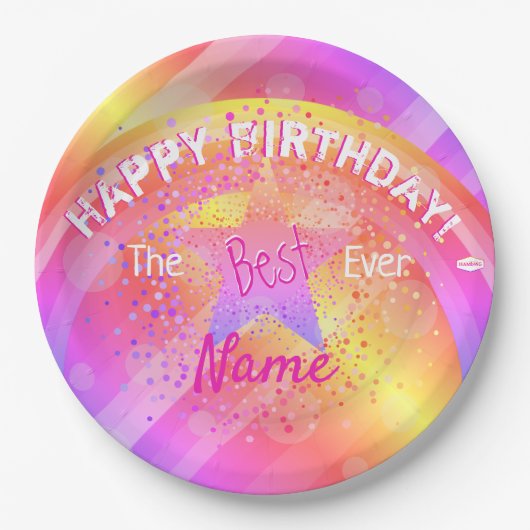 Best Ever Happy Birthday Paper Bord HAMbWG (Voorkant)