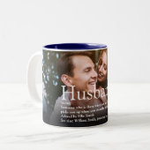 Best Ever Husband Definition Foto van de wereld Tweekleurige Koffiemok (Voorkant links)