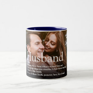 Best Ever Husband Definition Foto van de wereld Tweekleurige Koffiemok