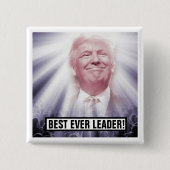 Best Ever Leader Vierkante Button 5,1 Cm (Voorkant)