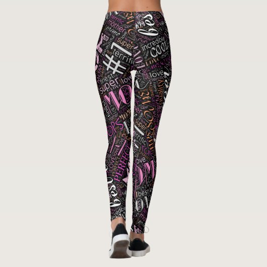 Best Ever Ma Word Cloud ID262 Leggings (Achterkant)
