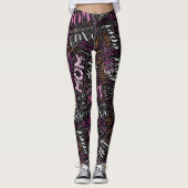 Best Ever Ma Word Cloud ID262 Leggings (Voorkant)